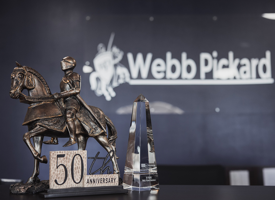 Service Center - Close-up of a Trophy for Webb Pickard Insurance & Investment Services, Inc